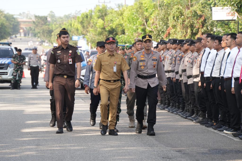 Polres Kuansing Gelar Apel Gladi Kesiapsiagaan Bencana Karhutla Tahun 2025, Tegaskan Komitmen Antisipasi Musim Kemarau